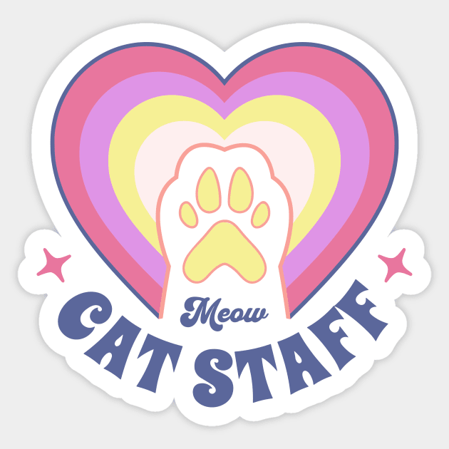 Meow Cat Staff Sticker by The WYLD Tribe